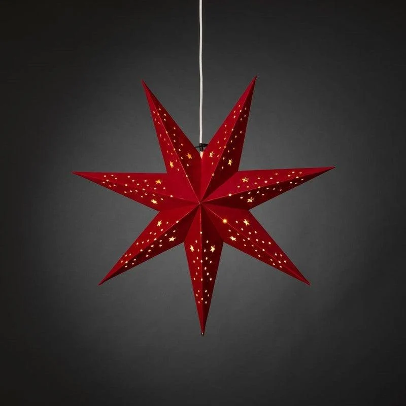 Adventstjerne rød og gull, 60 cm