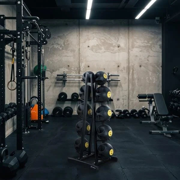 Ballstativ Treningsstativ Medisinballer 10 Stk 200kg 68,2x62,2x154cm HMS STR41