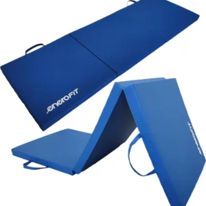 Gymmatte Sammenleggbar 180x60x5cm Blå Med Bærehåndtak Enero Fit