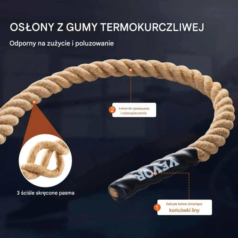 Klatretau Treningsutstyr – Profesjonell Klatre- Og Treningsline 6,1m