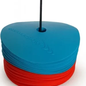 Markeringsmatter flate markører 15cm 24 stk blå/rød YakimaSport – 100383