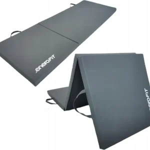 Treningsmatte Gymmatte Sammenleggbar 180x60x5cm Grå Med Bærehåndtak Enero Fit