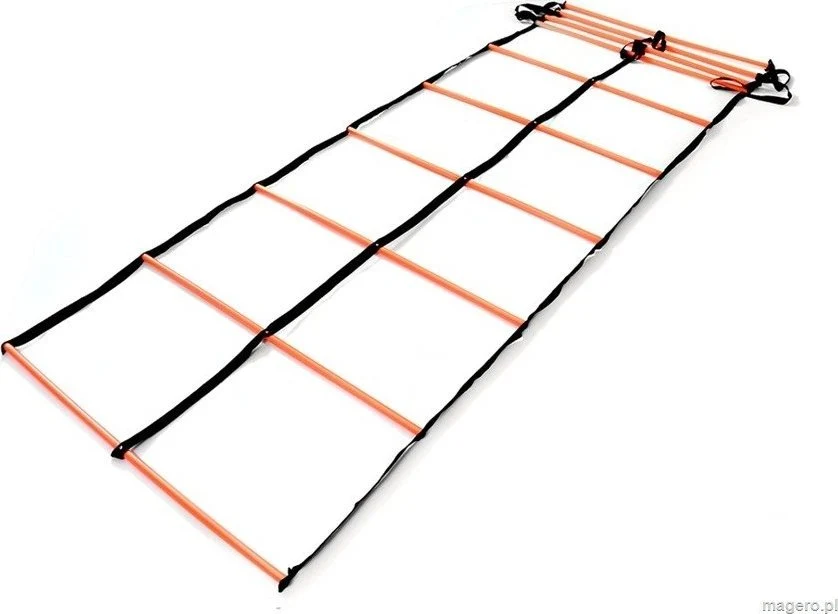 Treningsstige Dobbel 4m Med Myke Trinn, Oransje/sort – SMJ AGL-DR04MLP