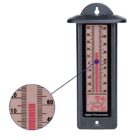Maks / min digital termometer med grafisk