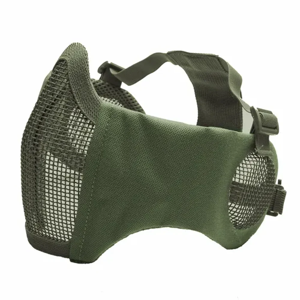 Mesh Maske med Kinnpute og Ørebeskyttelse - Olive