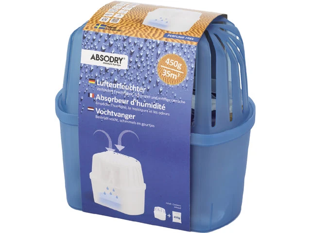 Absodry, Mini avfukter 450 g - Effektiv mot fuktighet og kondens (1 stk.)