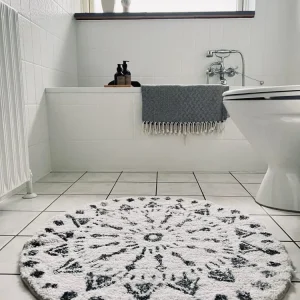 Badematte - White Boheme - Ø70cm