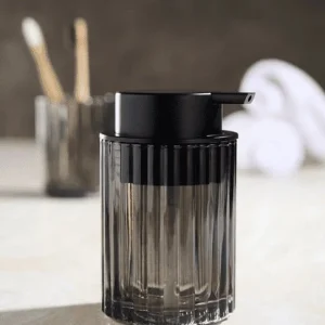Såpedispenser - røykfarget glass