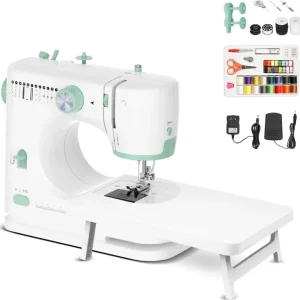 Bærbar symaskin med 12 sting og utvidelsesbord – StitchPro