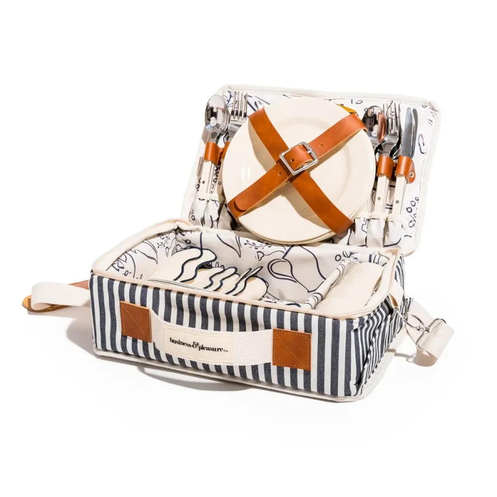 Picnic Set Navy Blue Stripe