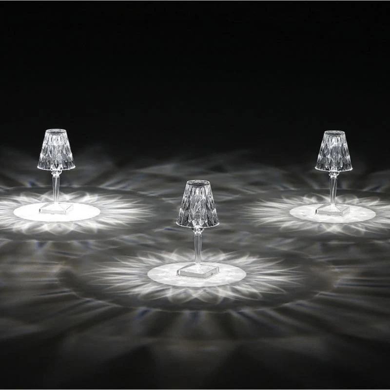 Akryl-krystall bordlampe - LuxeGlow