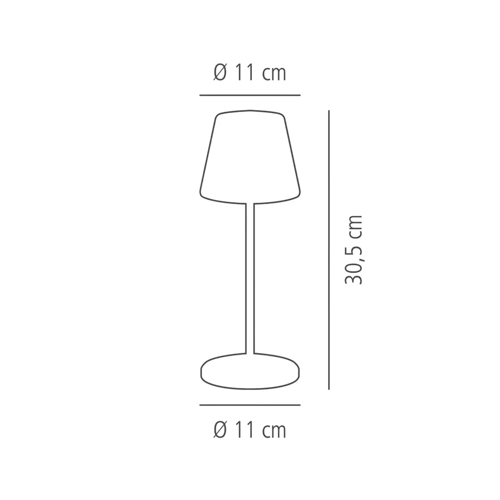 Bordlampe - MERLE - dimbar i 3 trinn - Ø 110mm - Mint