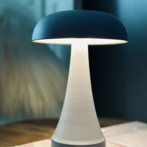 Bordlampe oppladbar – Mushroom Grå