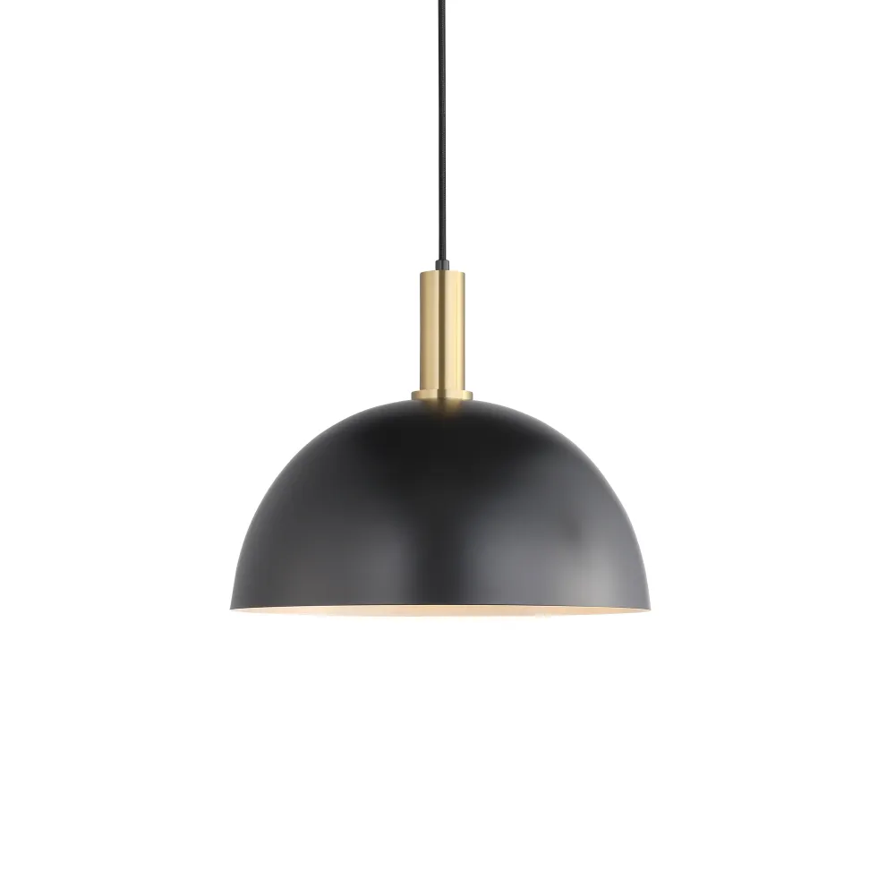 Bowl Pendel Svart/Messing