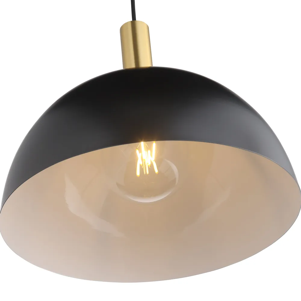 Bowl Pendel Svart/Messing