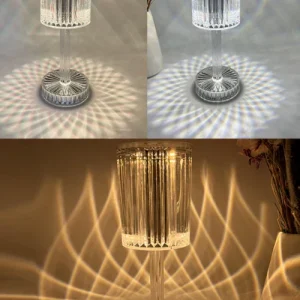 Dimmbar krystallbordlampe med moderne belysning – Seraphine