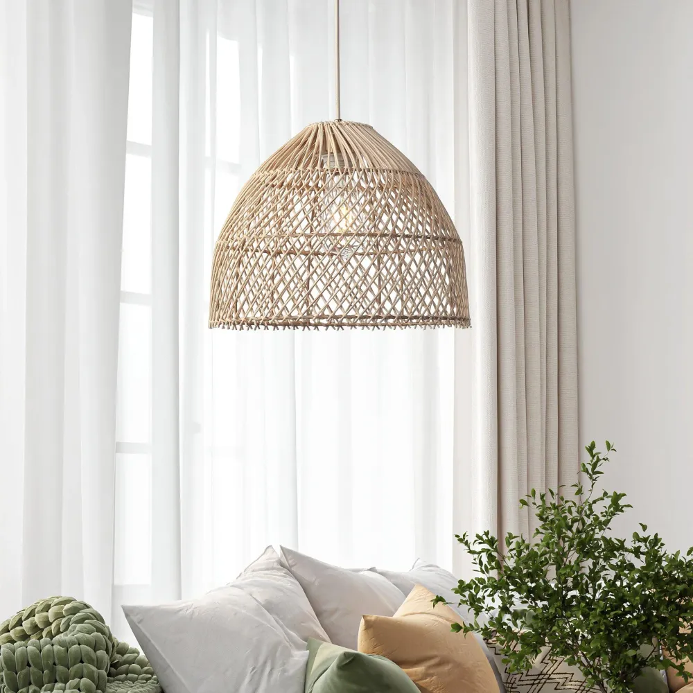 Dome Rattan Taklampe Ø35