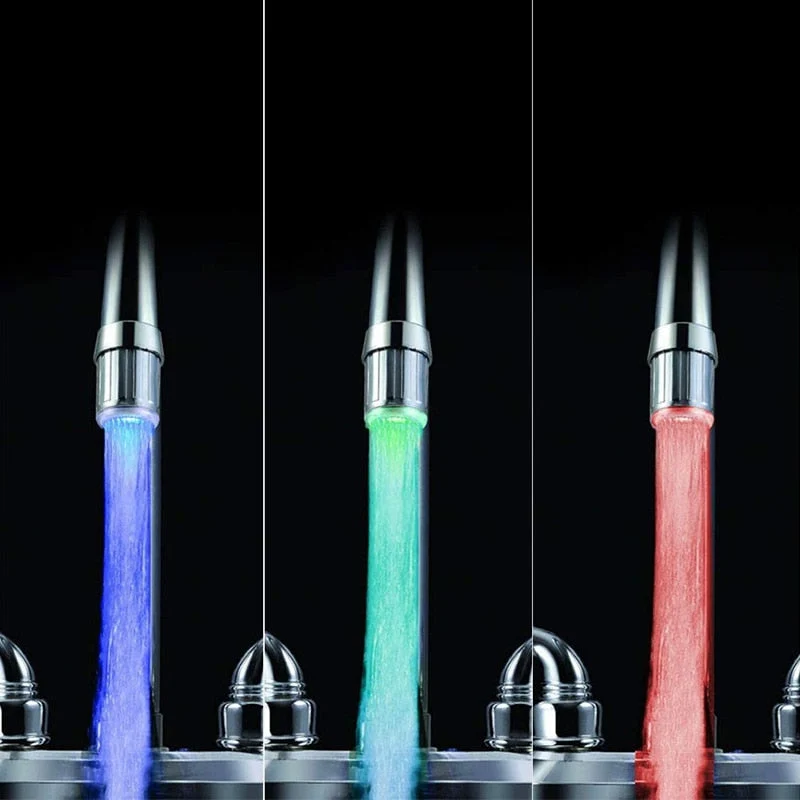 Fargerik vannkran LED - AquaGlow