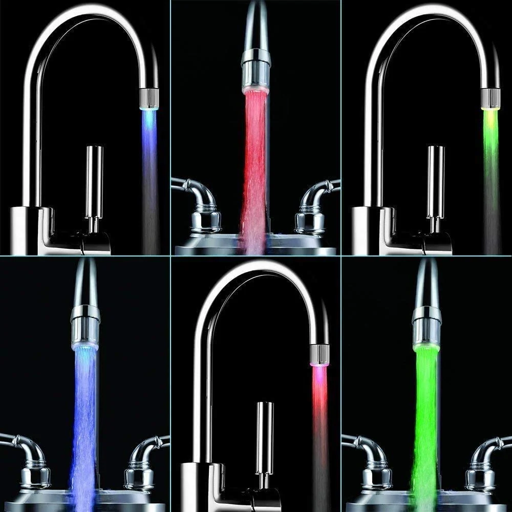 Fargerik vannkran LED - AquaGlow
