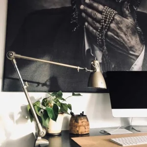 Gammel fransk arkitektlampe med knekk