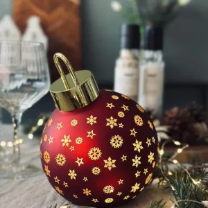 Julekule med LED-lys - Rød