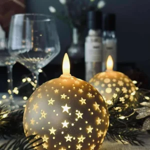 Julelys Gold XMAS 10 cm.