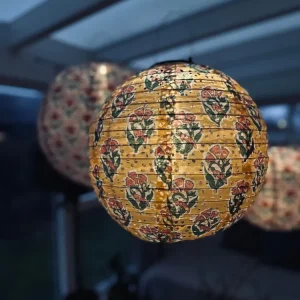 Lampe med solceller – Flower dia 30 cm Oransje