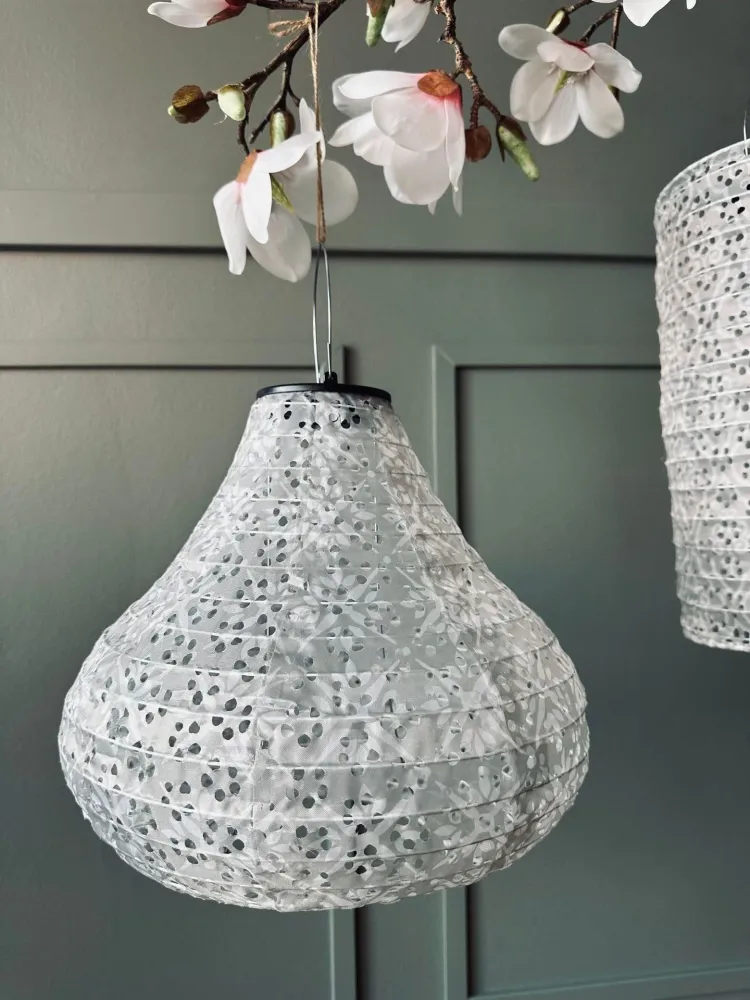 Lampe med solceller Pear – SUMMER WHITE