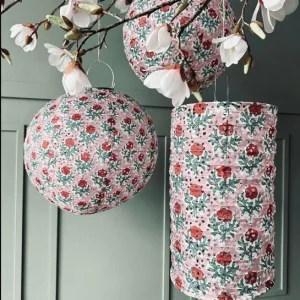 Lampe sylinder med solceller – Flower Rose