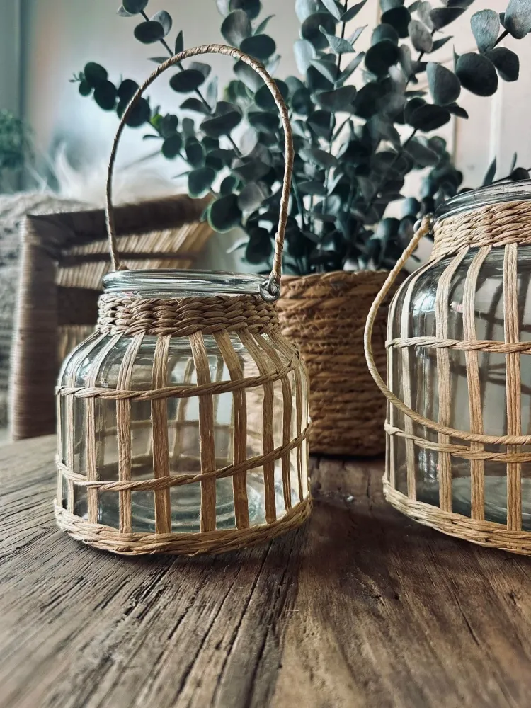 Lanterne lysestake i glass – Liten