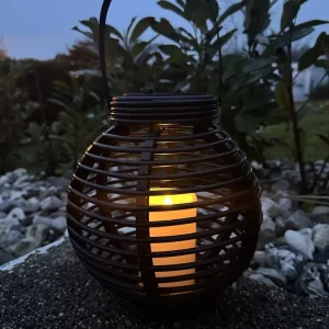 Lanterne med solceller – Black