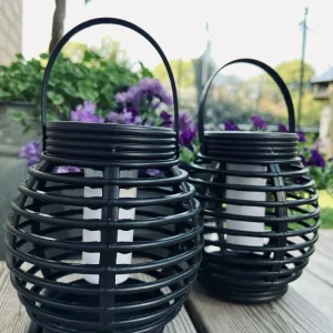 Lanterne med solceller – Mellom TILBUD med 2 stk