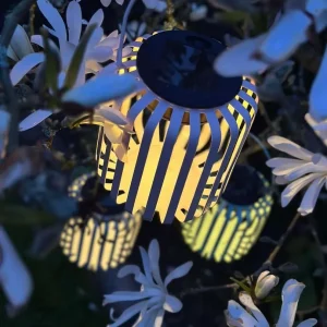 Lanterne VILA m. Solceller – Beige metall