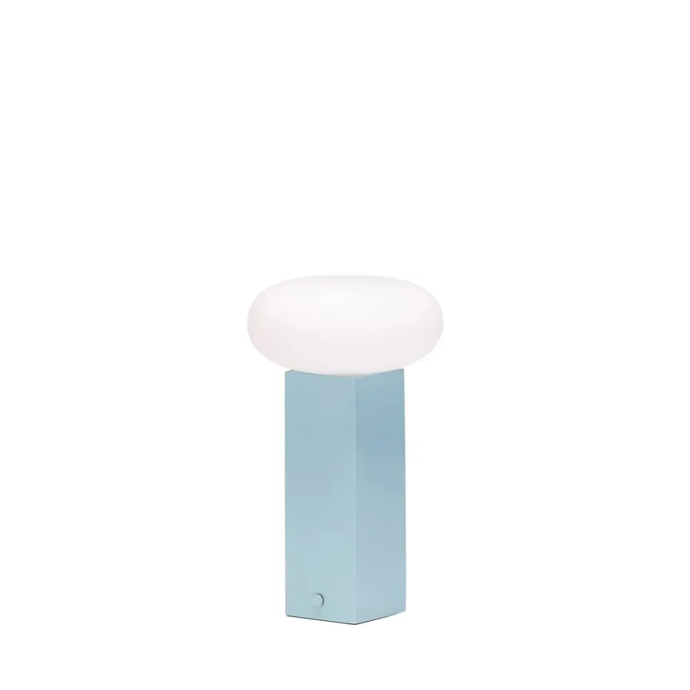 Lav bærbar lampe lyseblå