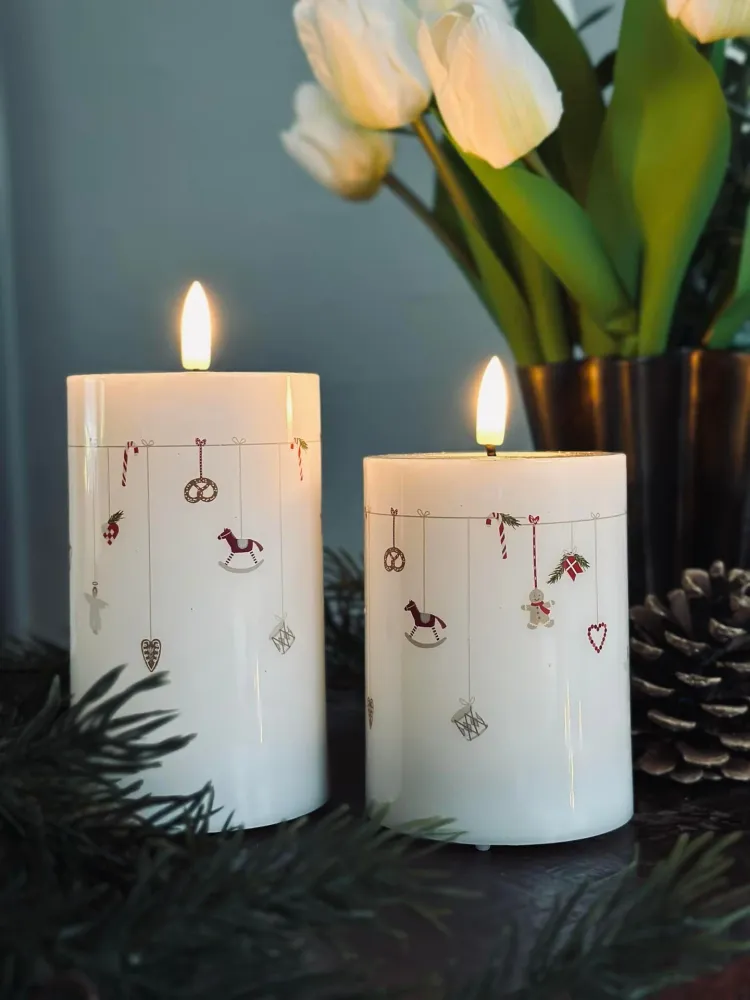 LED blokallys TWINKLE CHRISTMAS - Sett med 2 stk.