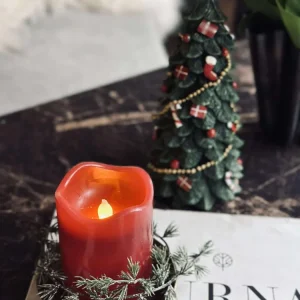 LED Blokelys Rød med timer - 7x9 cm