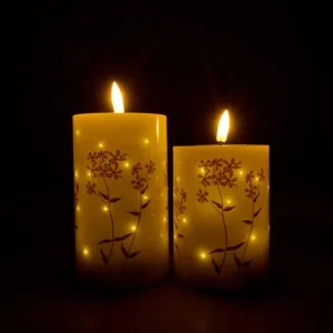 LED blokklys TWINKLE flower - Sett med 2stk.