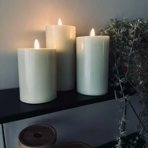 LED bloklys / Mint – 3 stk bloklys