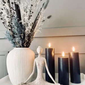 LED Bloklys / Navy 3 stk. lys – Inkl. fjernkontroll