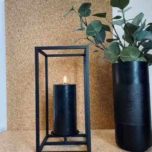 LED Bloklys - Svart - 15cm x 7,5cm