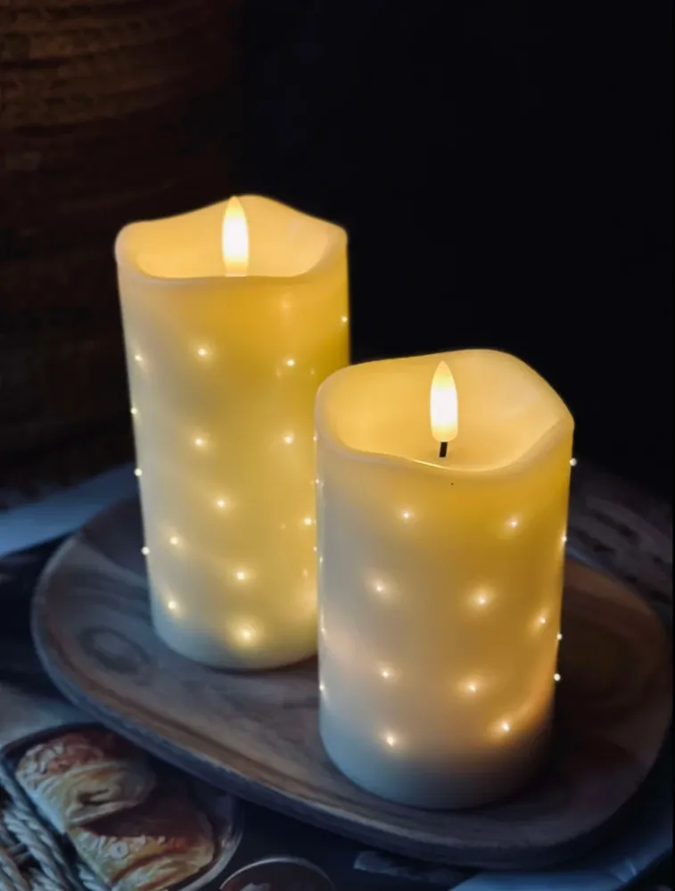 LED Bloklys White TWINKLE 15cm