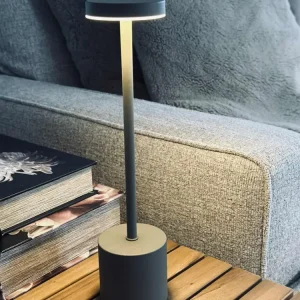 LED bordlampe KELLY Taupe - oppladbar