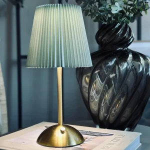 LED bordlampe Large Plissé - oppladbar