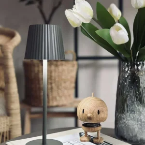 LED bordlampe MILLA Taupe - oppladbar