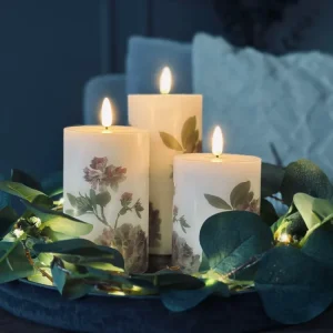 LED Hortensia – Sett med 3 stk og fjernkontroll