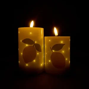 LED kubbelys TWINKLE Citrus - Sett med 2 stk.
