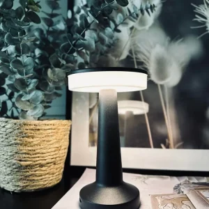 LED Touch Bordlampe oppladbar - Svart