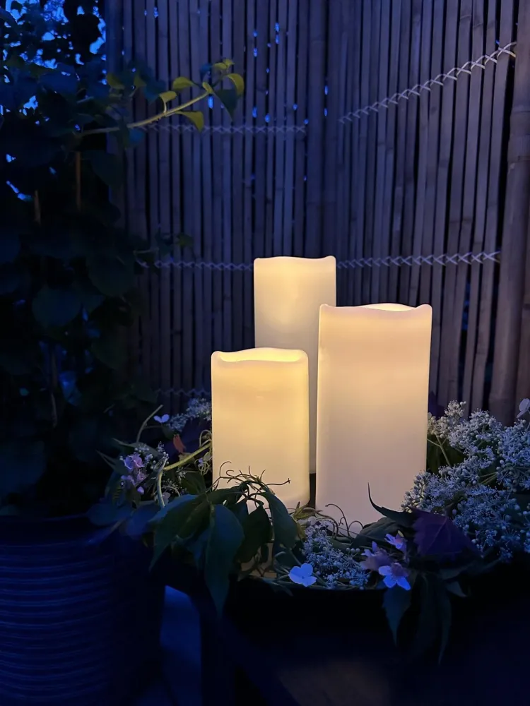 LED Utendørs Bloklys - 3 stk Stor størrelse