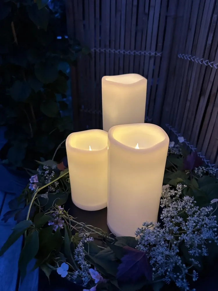 LED Utendørs Bloklys - 3 stk Stor størrelse
