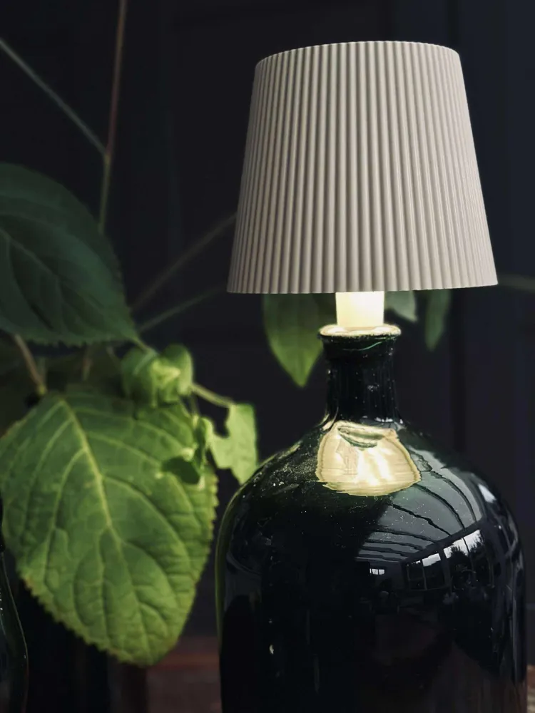 LED-lampe til vinflaske - Krem MIX